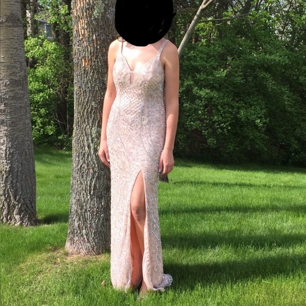 Primavera blush prom dress (size 8)